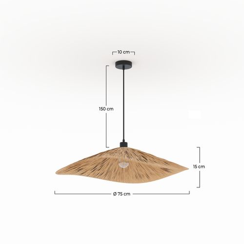 Suspension En Raphia 75 Cm - Stellaire