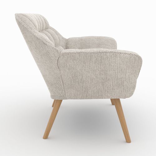 Canapé 2 Places En Tissu Gris Clair - Simba