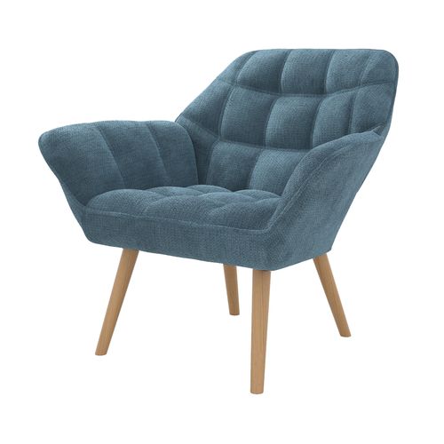 Fauteuil En Tissu Bleu - Simba