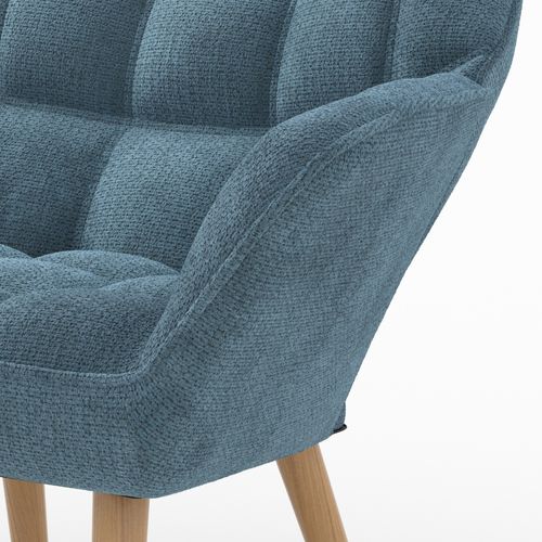 Fauteuil En Tissu Bleu - Simba