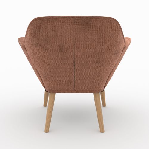 Fauteuil En Tissu Rouge Ancien - Simba