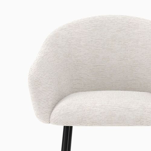 Chaise De Bar En Tissu Blanc Chiné 76 Cm - Socky