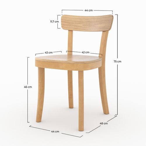 Lot De 2 Chaises En Bois Clair - Keno