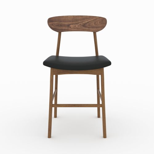 Lot De 2 Chaises Pour Îlot Central En Cuir Synthétique Noir 66 Cm - Lana