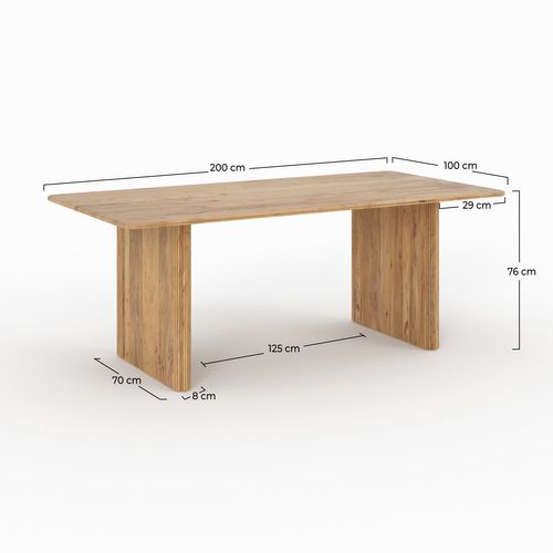 Table Rectangulaire En Bois D'acacia 8 Personnes - Andrea