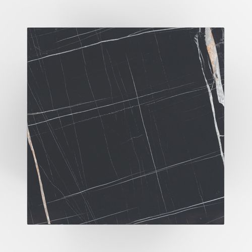 Table D'appoint Effet Marbre Noire - Lison