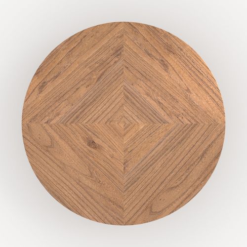 Table Basse Ronde En Bois D'orme D80 Cm - Garance