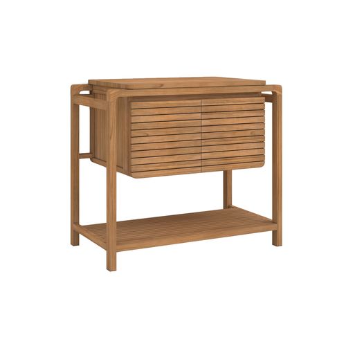 Meuble De Salle De Bain En Bois De Teck 90 Cm - Lucette