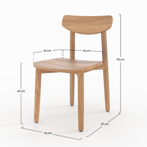 Lot De 2 Chaises De Jardin En Bois De Teck Recyclé - Lufy