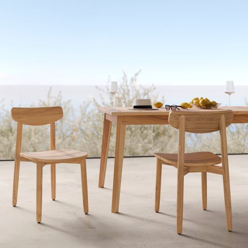 Lot De 2 Chaises De Jardin En Bois De Teck Recyclé - Lufy