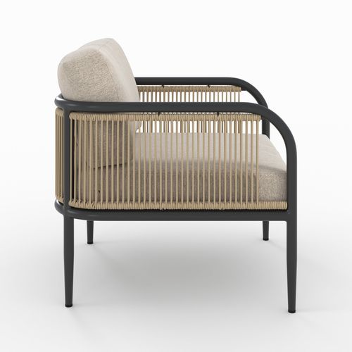 Fauteuil De Jardin En Acier Et Tissu Beige - Wilo