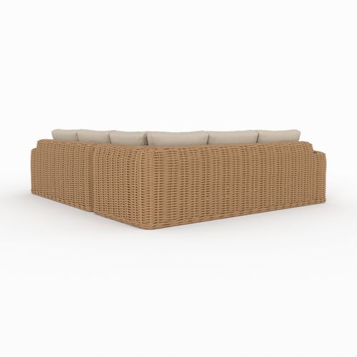 Salon De Jardin 4 Personnes En Résine Tressé Et Tissu Beige - Savana