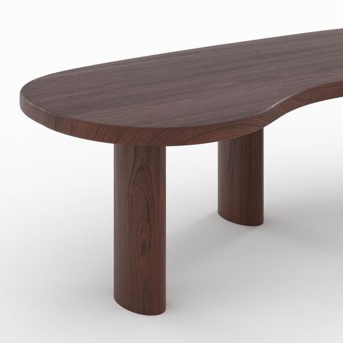 Table Basse Organique En Bois Massif De Mindi Foncé - Brandan