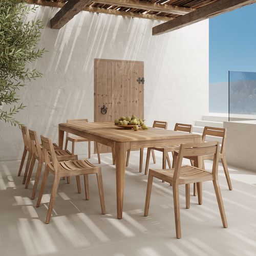 Table Et Chaises De Jardin 8 Personnes En Bois De Teck Recyclé - Nonza