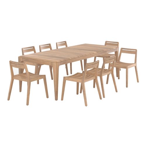 Table Et Chaises De Jardin 8 Personnes En Bois De Teck Recyclé - Nonza