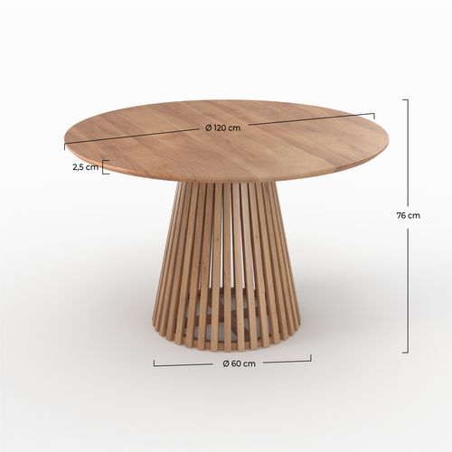 Table Ronde En Bois D'acacia 4 Personnes - Képès