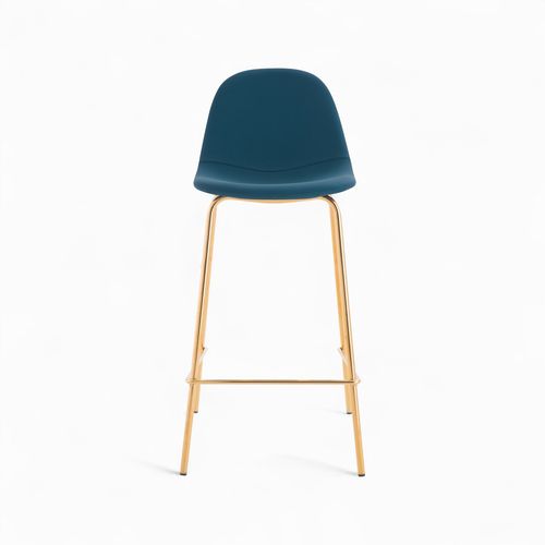 Pack 4 Chaises Pour Îlot Central Blanches Et Bleues 65 Cm - Henrik