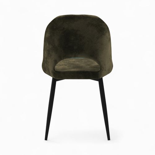 Pack 2 Chaises Et 2 Chaises De Bar 65 Cm En Velours Vert - Pénélope