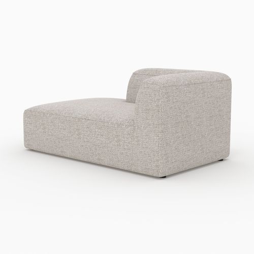 Méridienne D'angle à Gauche Pour Canapé Modulable En Tissu Beige - Hestia