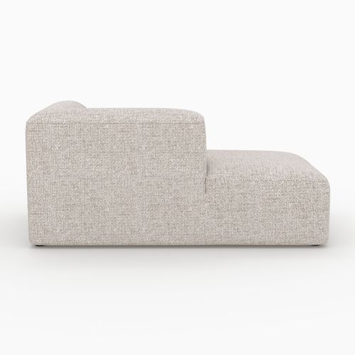 Méridienne D'angle à Gauche Pour Canapé Modulable En Tissu Beige - Hestia