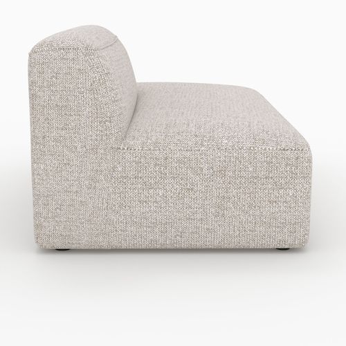 Méridienne Dossier à Gauche Pour Canapé Modulable En Tissu Beige - Hestia