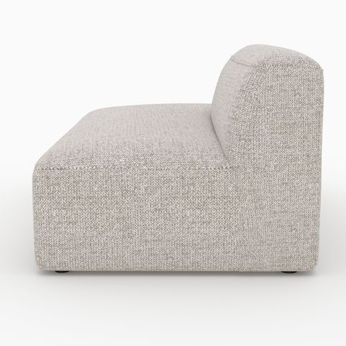 Méridienne Dossier à Droite Pour Canapé Modulable En Tissu Beige - Hestia
