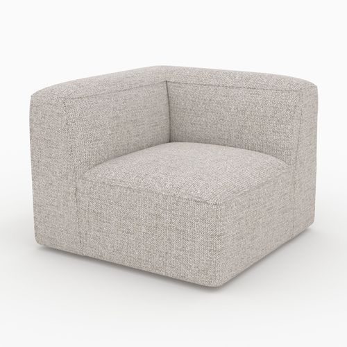 Angle Interchangeable Pour Canapé Modulable En Tissu Beige - Hestia