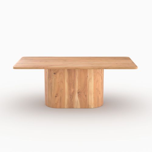 Table Rectangulaire En Bois Massif D'acacia 6 Places - June