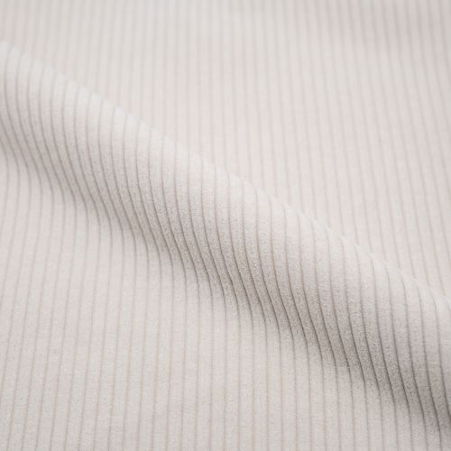 Canapé Modulable En Velours Blanc 2 Places Avec Pouf - Mina