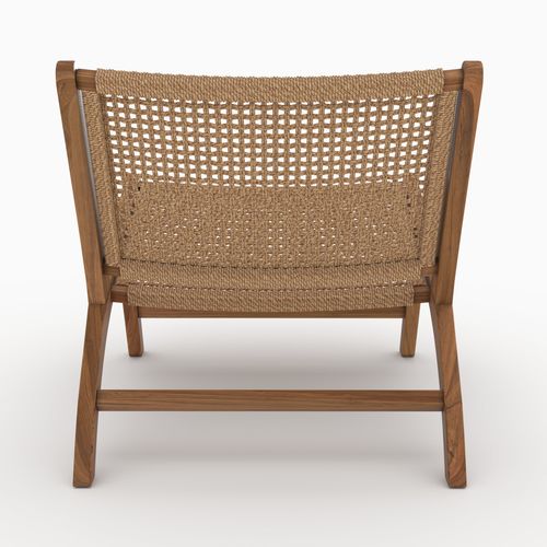 Fauteuil En Bois De Teck Et Tissage Synthétique - Kilka