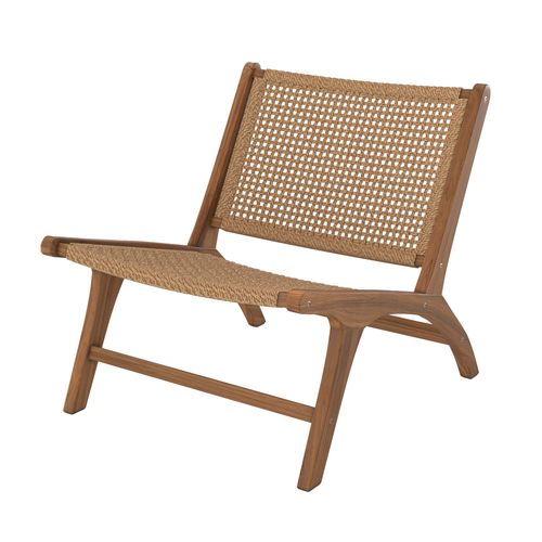 Fauteuil En Bois De Teck Et Tissage Synthétique - Kilka