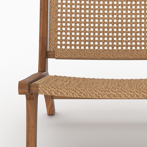 Fauteuil En Bois De Teck Et Tissage Synthétique - Kilka