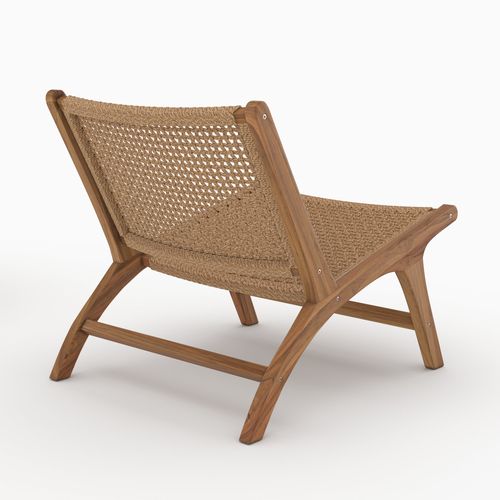 Fauteuil En Bois De Teck Et Tissage Synthétique - Kilka