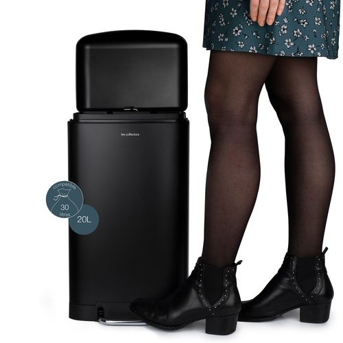 Poubelle à Pédale 20l, Black Edition - N°505