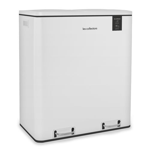 Poubelle De Tri à Pédale 2 X 30l, White Edition - N°918