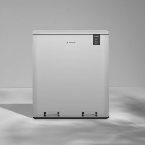 Poubelle De Tri à Pédale 2 X 30l, White Edition - N°918