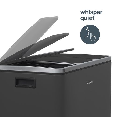Poubelle De Tri à Pédale 3 X 18 L, Grey Edition - N°990