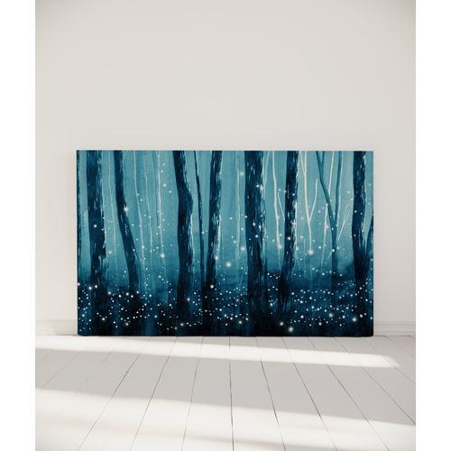 Tête De Lit Déhoussable Lucioles 160x110 Cm Coloris Bleu