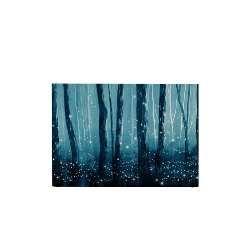 Tête De Lit Déhoussable Lucioles 140x110 Cm Coloris Bleu