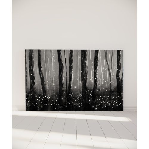 Tête De Lit Déhoussable Lucioles 180x110 Cm Coloris Noir