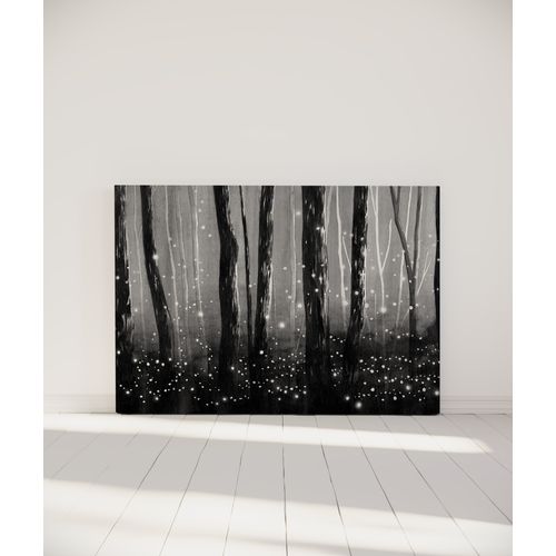 Tête De Lit Déhoussable Lucioles 160x110 Cm Coloris Noir