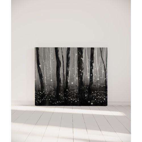 Tête De Lit Déhoussable Lucioles 140x110 Cm Coloris Noir