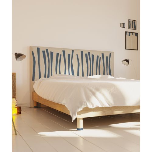 Tête De Lit Déhoussable Palissade 140x110 Cm Coloris Bleu