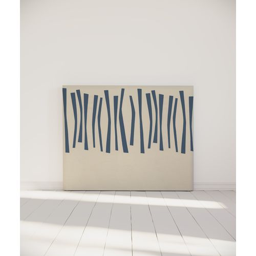 Tête De Lit Déhoussable Palissade 140x110 Cm Coloris Bleu