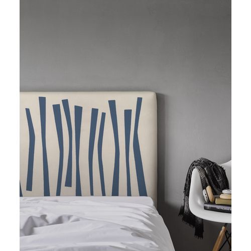 Tête De Lit Déhoussable Palissade 140x110 Cm Coloris Bleu