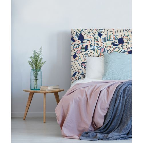 Tête De Lit Déhoussable Simone 140x110 Cm Coloris Bleu