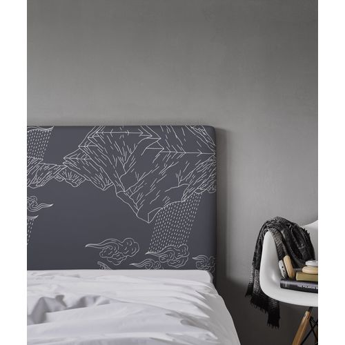 Tête De Lit Déhoussable Norvège 140x110 Cm Coloris Gris