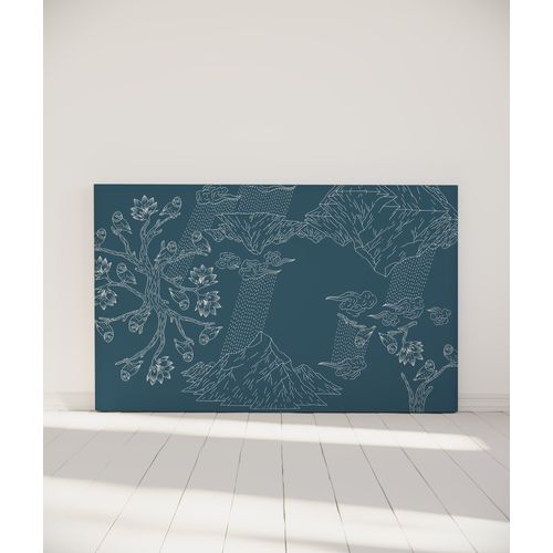 Tête De Lit Déhoussable Norvège 180x110 Cm Coloris Bleu