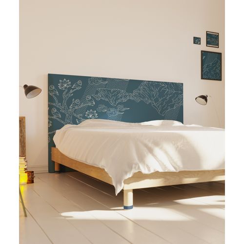 Tête De Lit Déhoussable Norvège 160x110 Cm Coloris Bleu