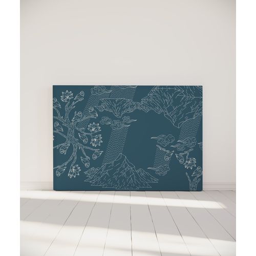Tête De Lit Déhoussable Norvège 160x110 Cm Coloris Bleu